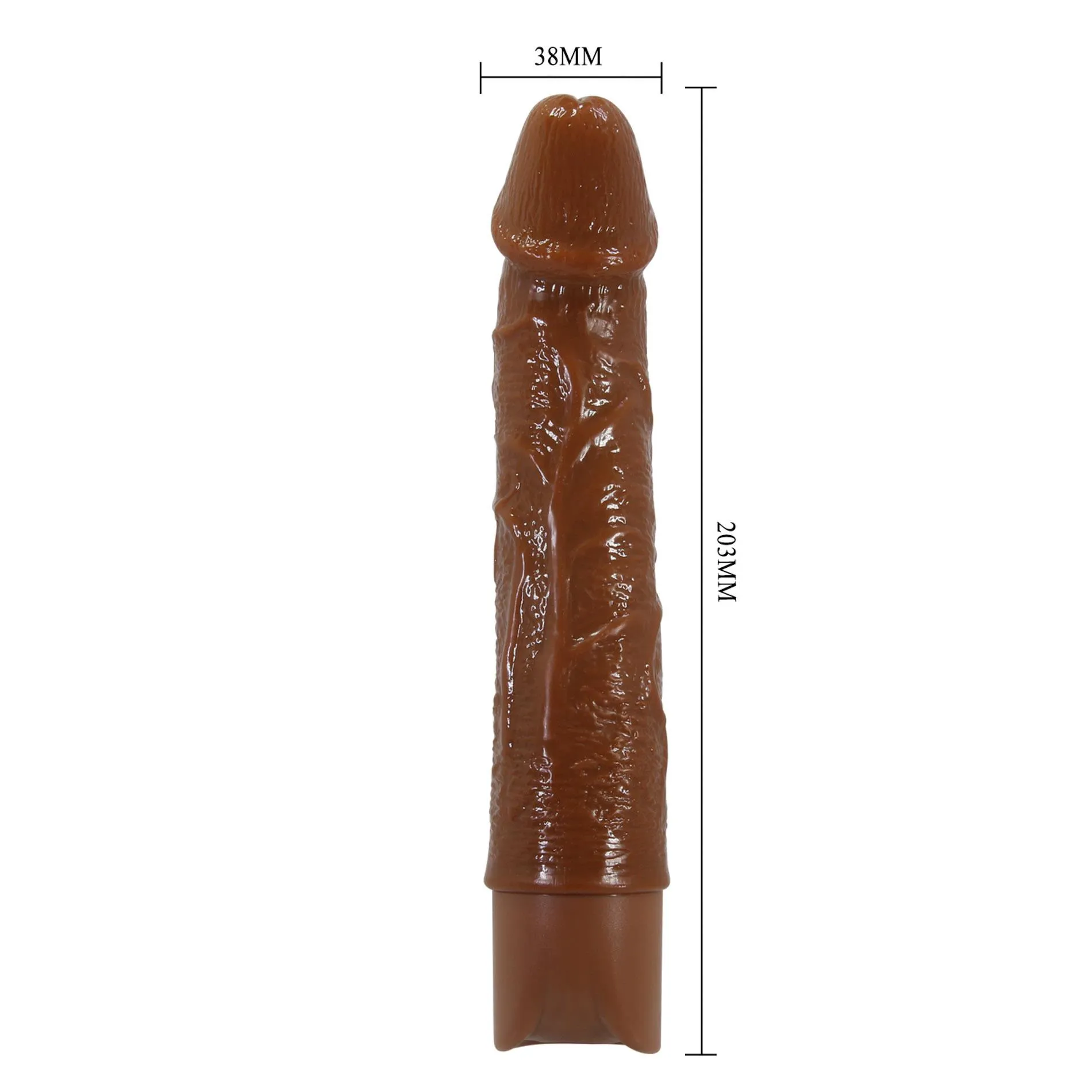 Pretty Love Leander Realistic - Wibrator, Brązowy, 20.3 cm