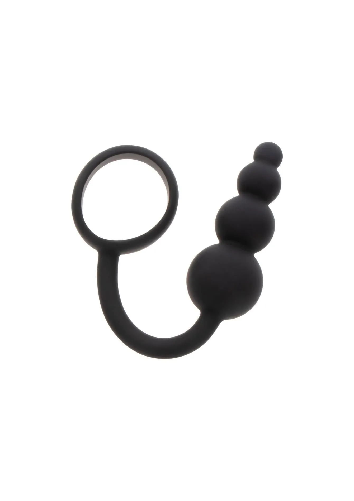 Анальная пробка с эрекционным кольцом ToyJoy Anal Plug & Penis Ring, 22 см (черный)