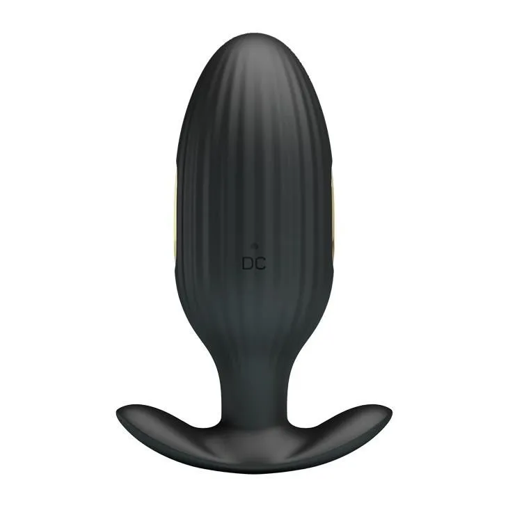 Анальна пробка Pretty Love Jefferson Electric Shock Stimulator, 9.2 см (чорний)