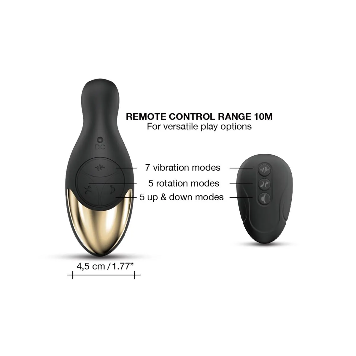 Стимулятор простаты Dorcel Multi P-Joy, 17 см (черный)