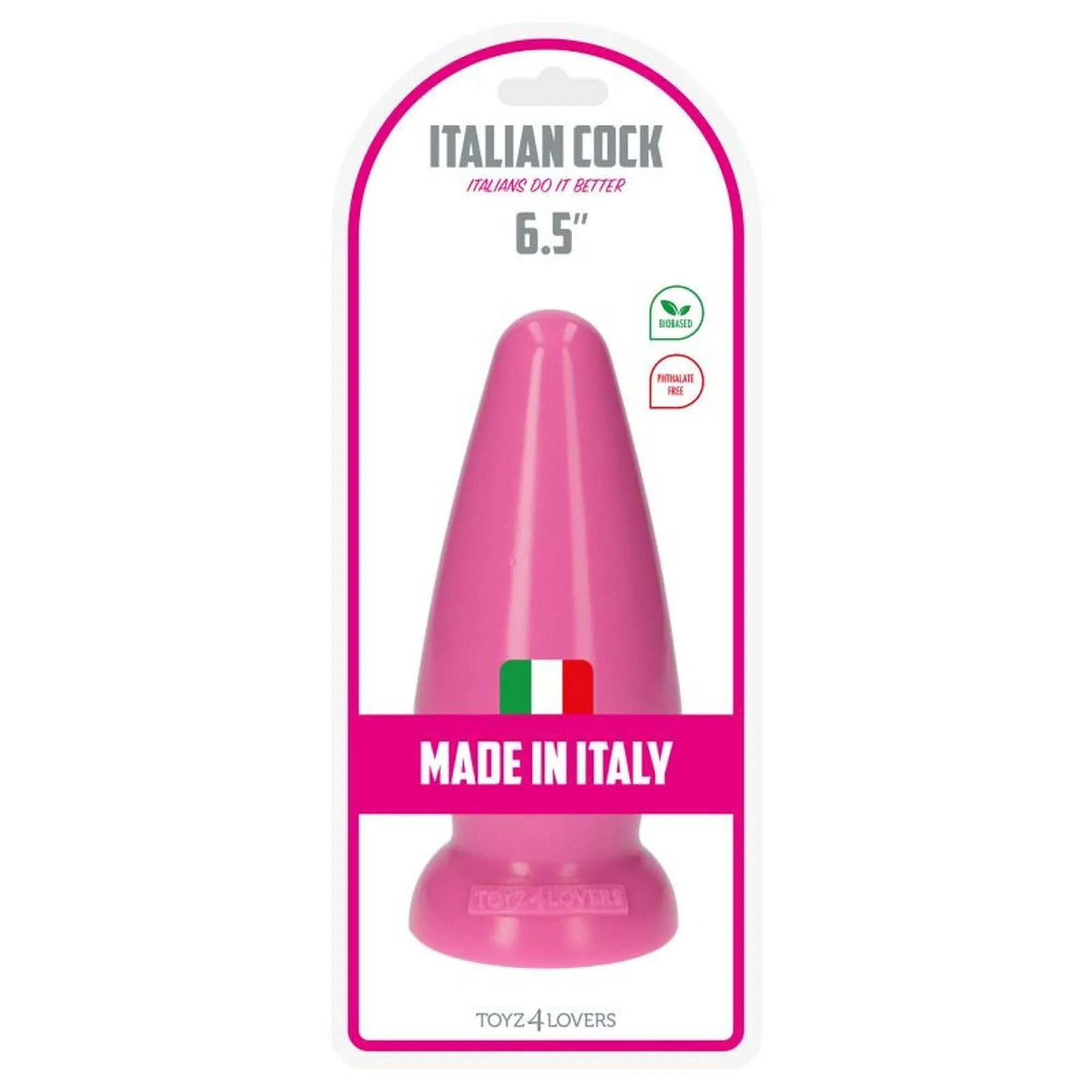 Toyz4lovers Plug-Italian Cock 6, 5" - Korek analny, Różowy, 16.5 cm