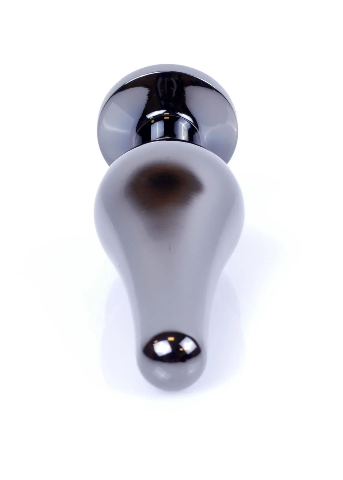 Анальная пробка MyLove Toys Jewellery Dark Silver Butt Plug, 9.5 см (прозрачный)