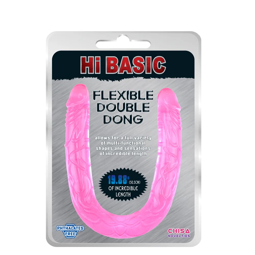 Фаллоимитатор HI-Basic Jelly Flexible Double Dong, 51 см (розовый)