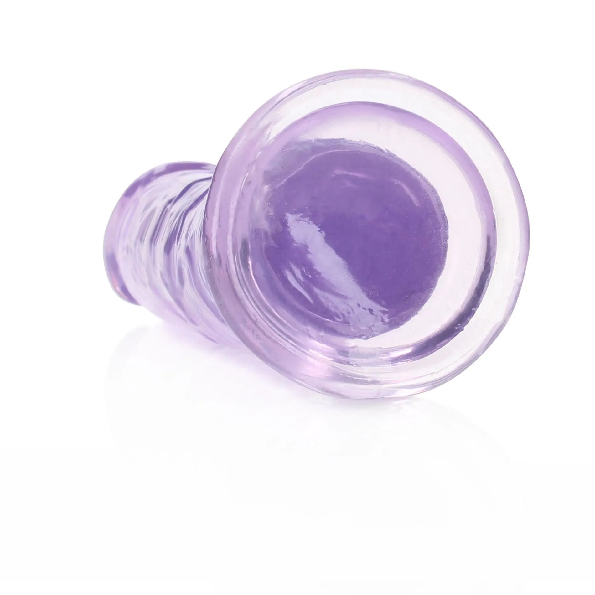 Фалоімітатор RealRock Crystal Clear Realistic Dildo 6'', 14.5 см (фіолетовий)