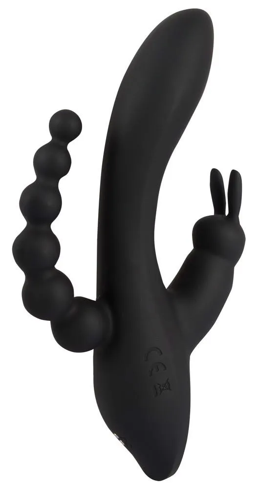 Sweet Smile Smile Triple G-Spot - Wibrator, Czarny, 20, 8 cm