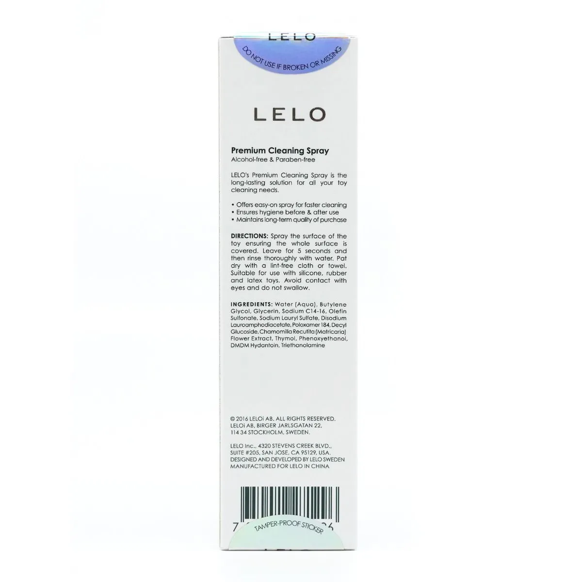 Очисник для секс-іграшок Lelo Antibacterial Spray, 60 мл