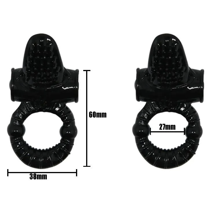 Ерекційне кільце Baile Sweet Vibration Ring, 10 см (чорний)