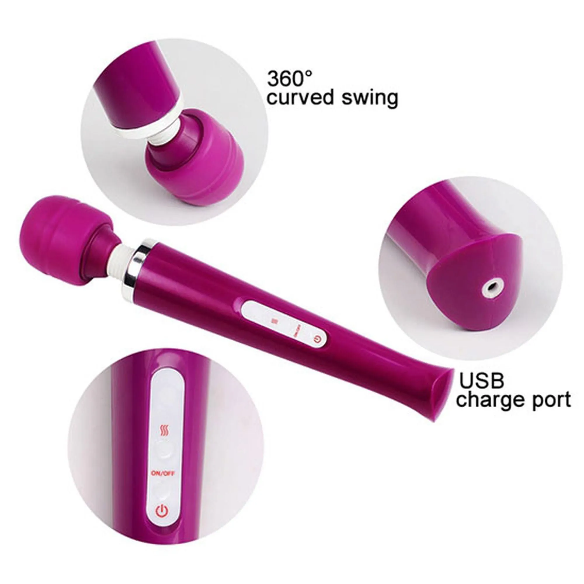 B - Series Magic Magic Wand - Wibromasażer, Różowy, 32 cm