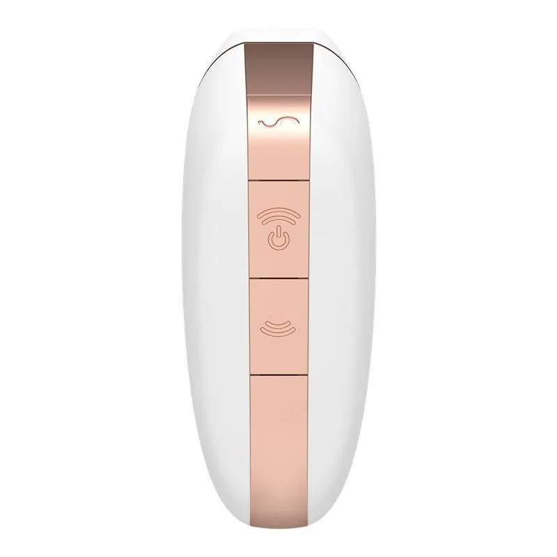 Вакуумний кліторальний стимулятор з вібрацією Satisfyer Love Triangle (білий)