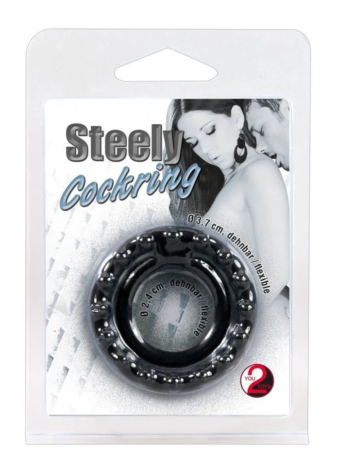 Ерекційне кільце You2Toys Steely Cockring, 3,7 см (чорний)