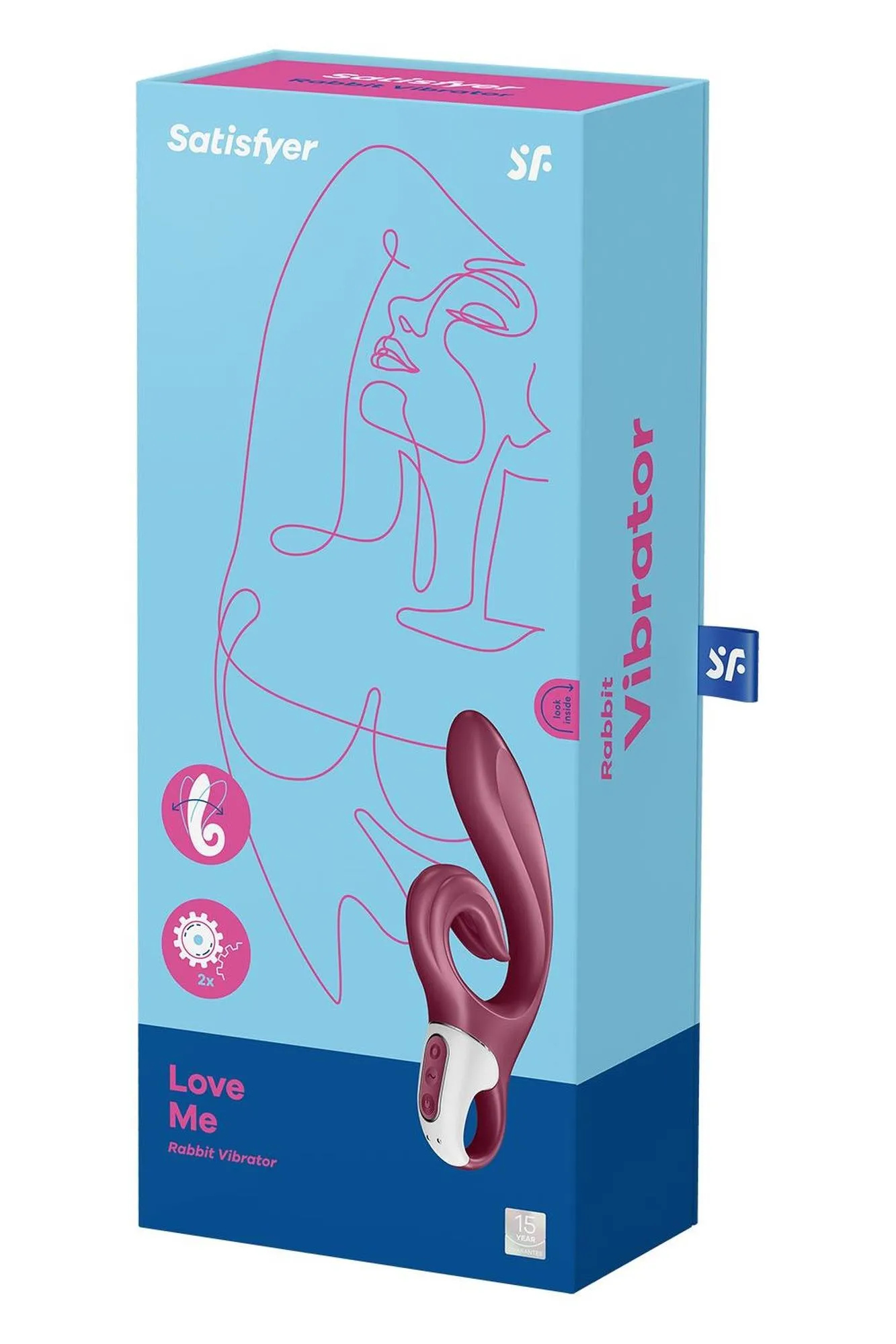 Вибратор-кролик Satisfyer Love Me, 22 см (бордовый)