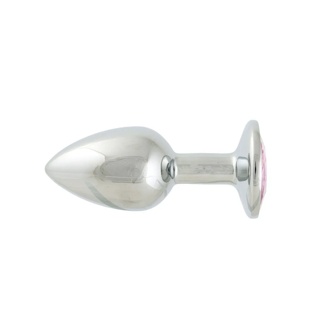 Анальная пробка с кристаллом Simply Pleasure S, 7 см (светло-розовый)