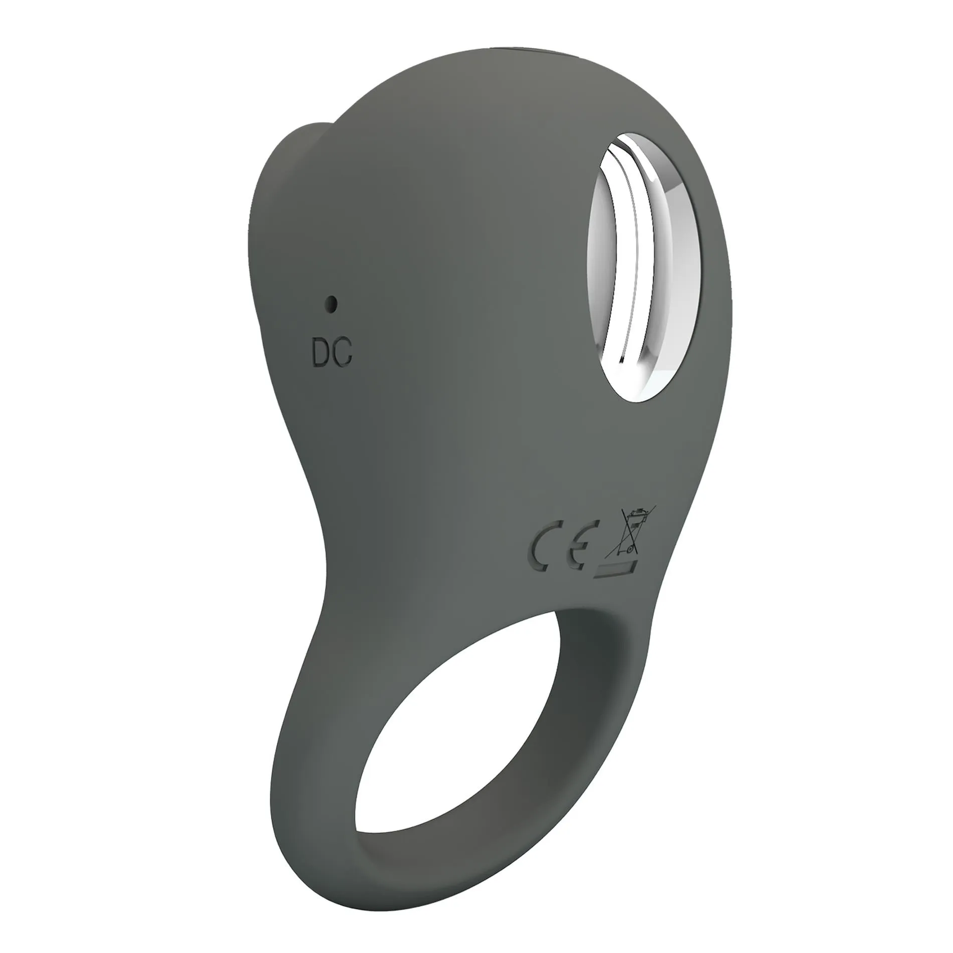 Pretty Love Master Ring - Pierścień wibracyjny, Szary, 8 cm