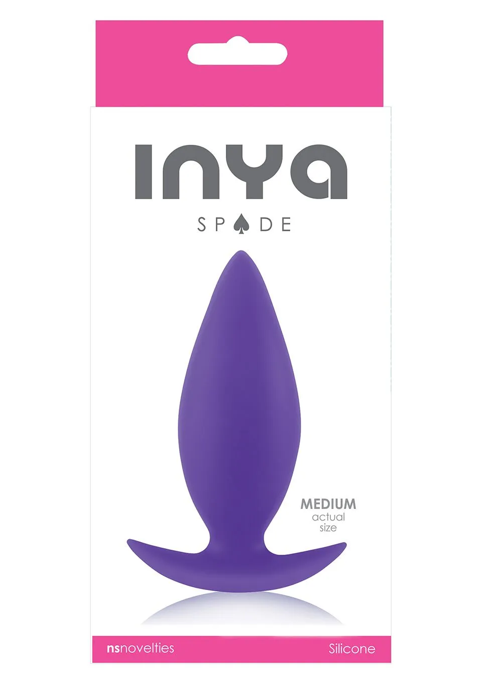 Анальна пробка NS Novelties Inya Spades Medium, 10 см (пурпурний)
