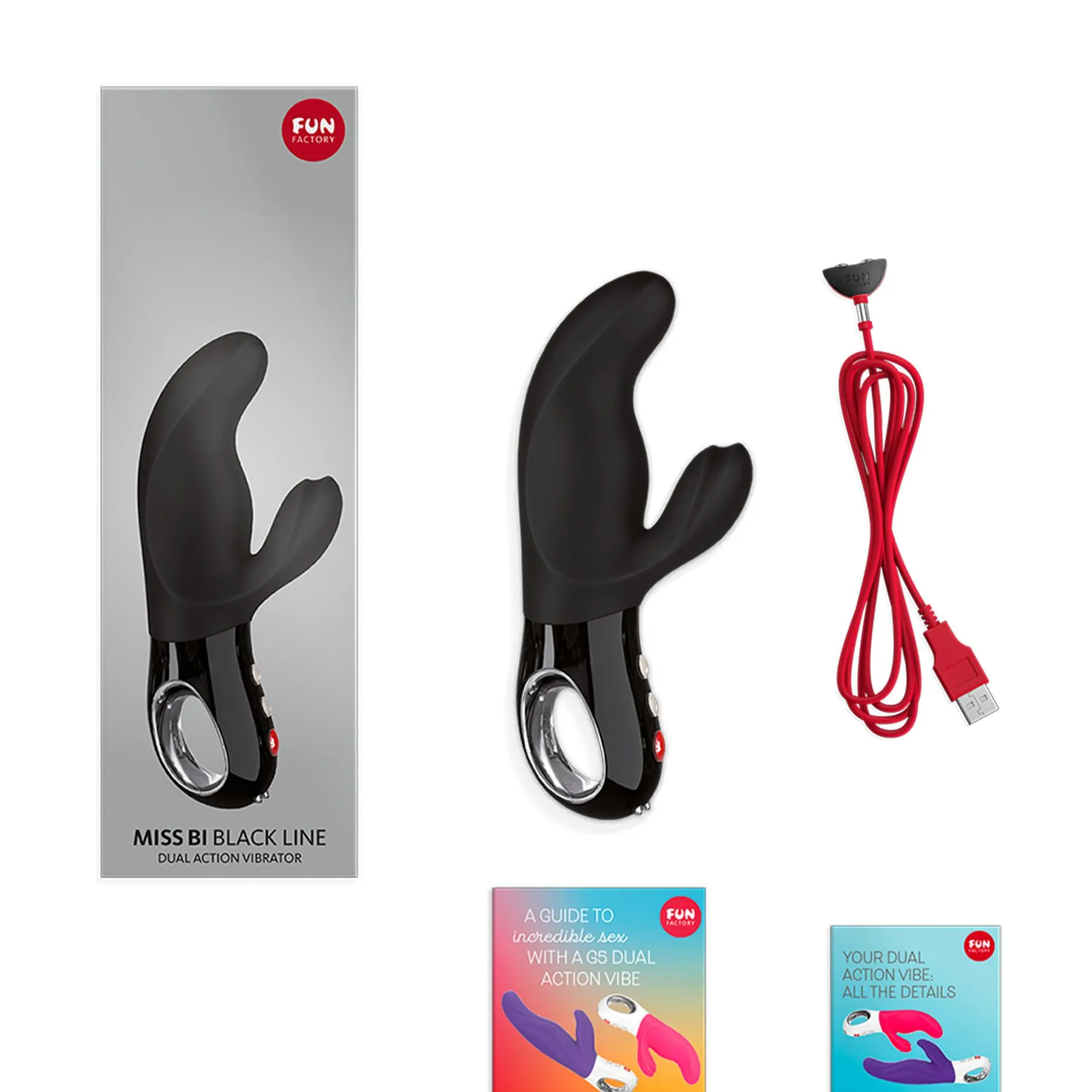 Fun Factory Miss Bi - Wibrator, Czarny, 17 cm