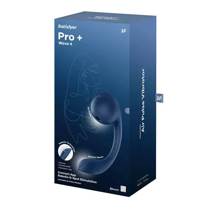Satisfyer Pro+ Wave 4 - Wibrator, Niebieski, 33 cm