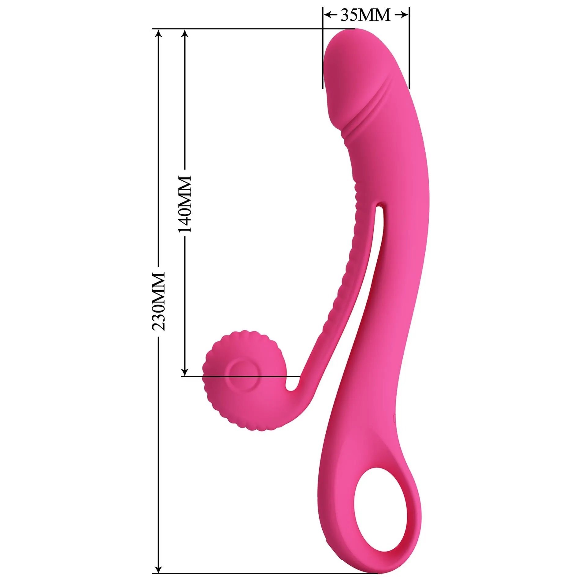 Вибратор Pretty Love Romance Beau Snail, 23 см (розовый)