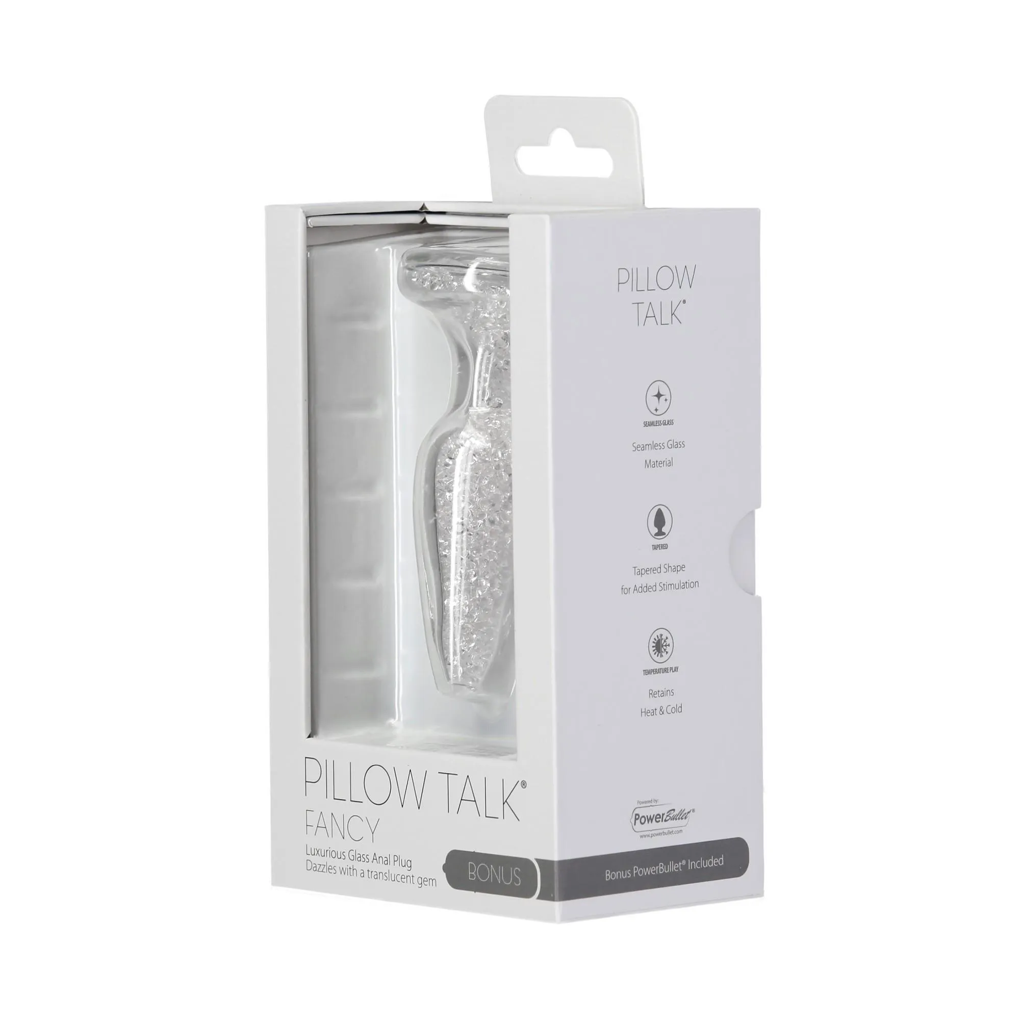 Pillow Talk Fancy Luxurious Glass Anal Plug - Korek analny, Przezroczysty, 10, 1 cm