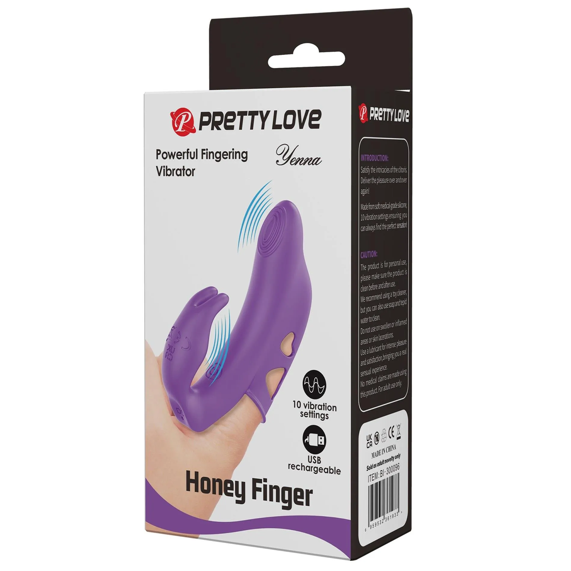 Вібратор на палець Pretty Love Yenna Honey, 9.5 см (фіолетовий)
