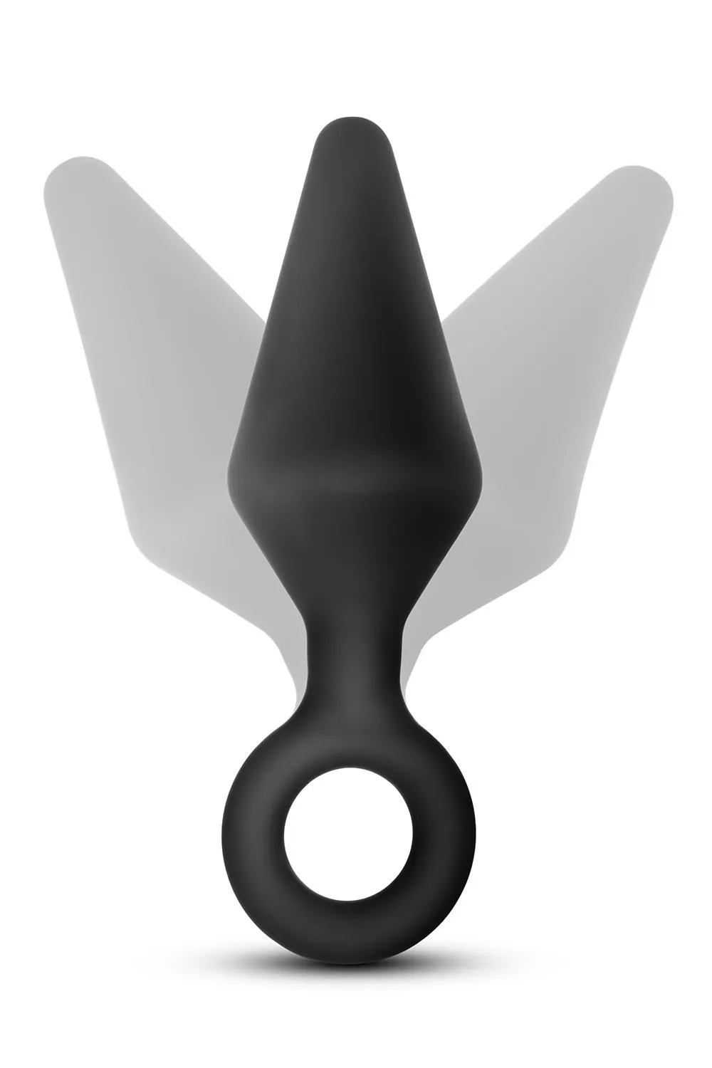 Анальная пробка Anal Adventures Platinum Loop Plug Medium, 11.4 см (черный)