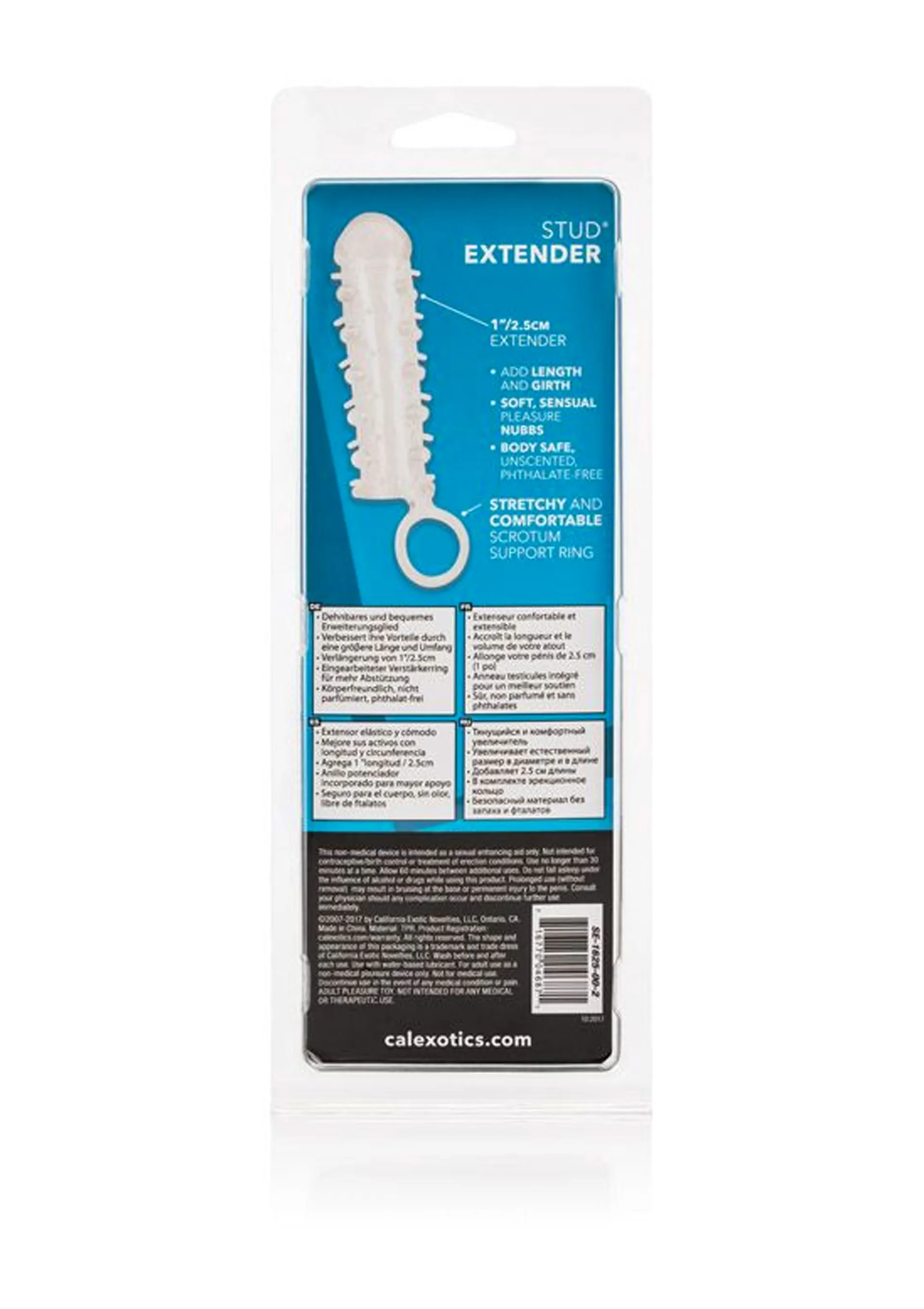 Насадка на пенис CalExotic Stud Extender, 14 см (прозрачный)