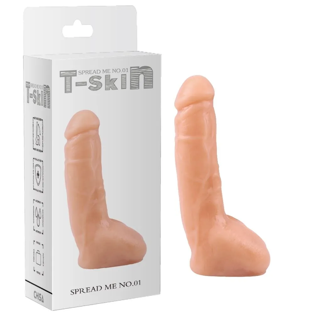 Фаллоимитатор T-Skin Spread Me No.01, 20.5 см (телесный)