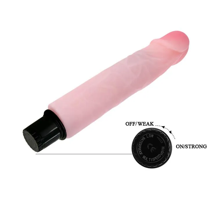 Вібратор Baile Realistic Cock Vibrator, 21,5 см (тілесний)