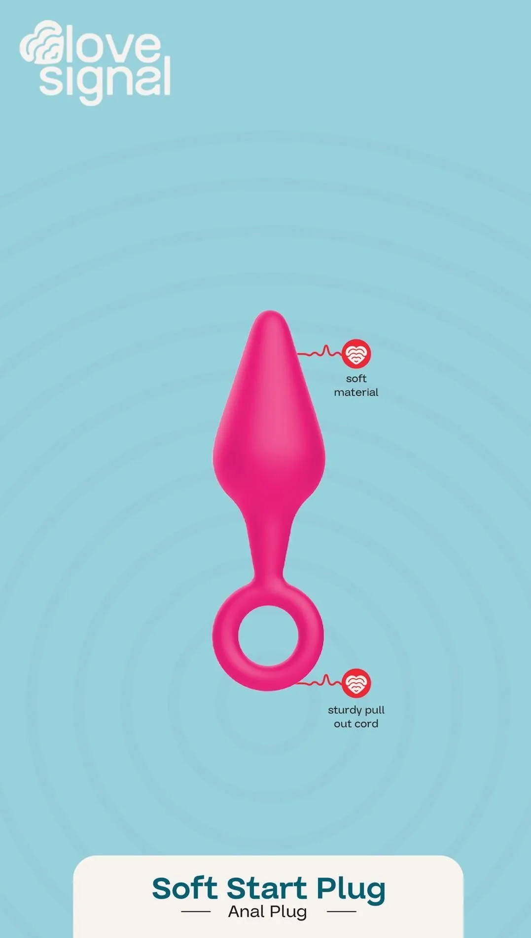 Анальна пробка Dream Toys Soft Start Plug, 9 см (рожевий)
