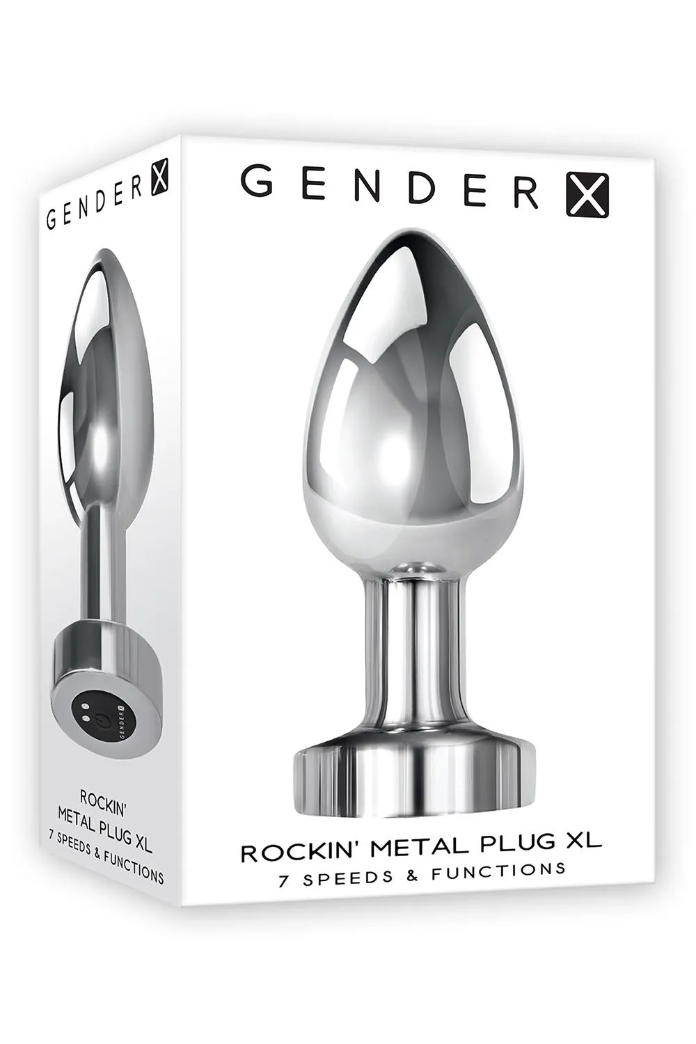 Анальна пробка Gender X Rockin Metal Plug XL, 10,5 см (срібляста)