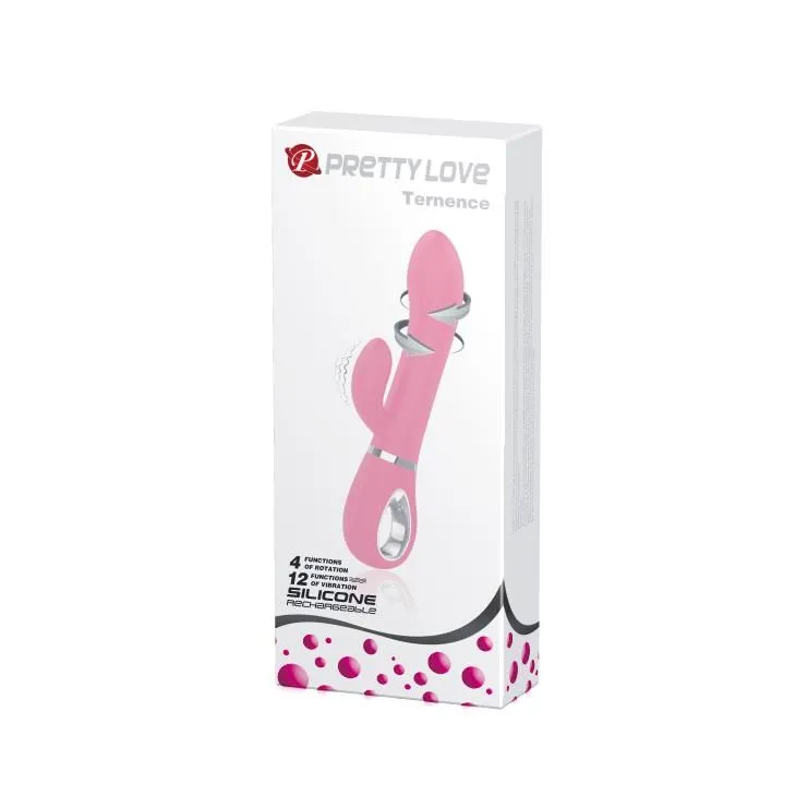 Вібратор-кролик Pretty Love Ternence, 19,6 см (рожевий)