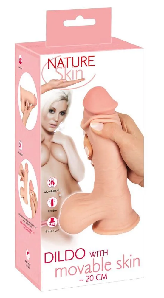 Фаллоимитатор Nature Skin, 20 см (телесный)