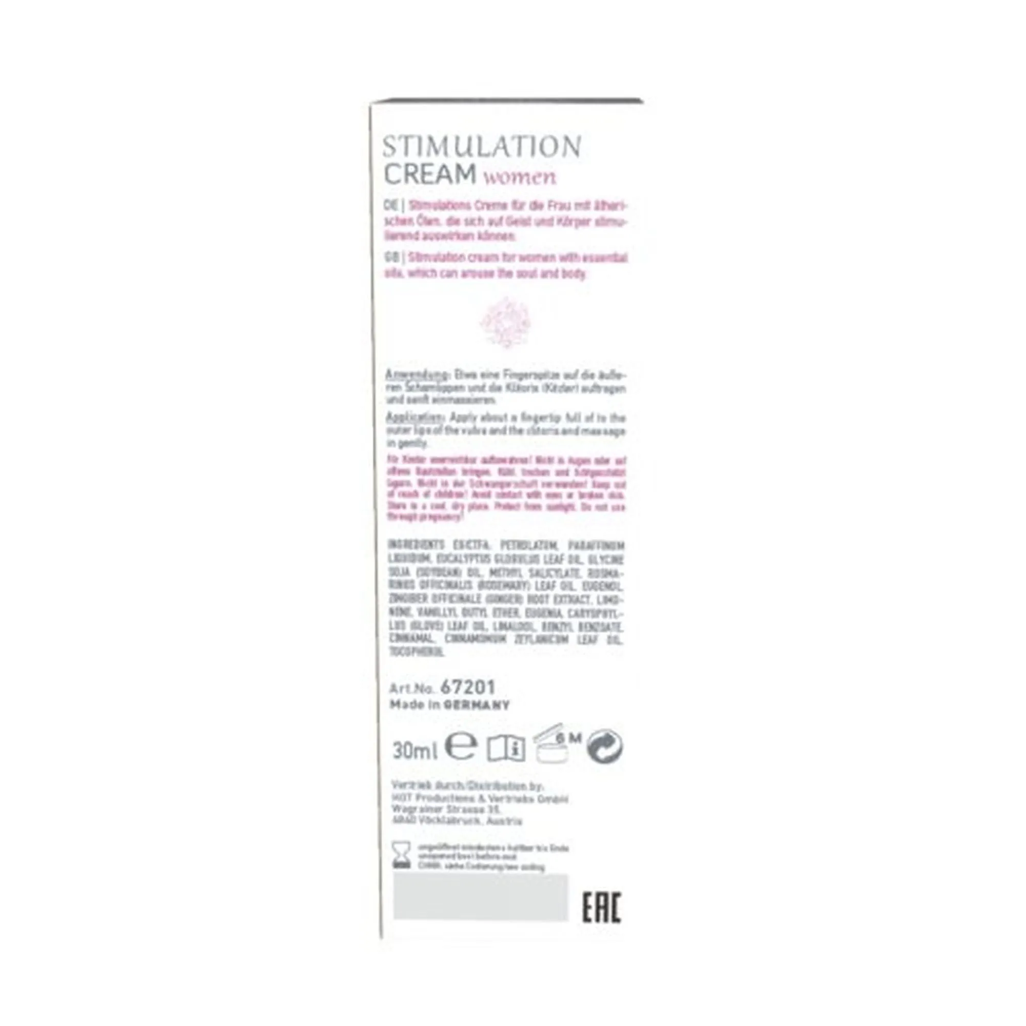 Стимулирующий крем Hot Stimulation Cream, 30 мл