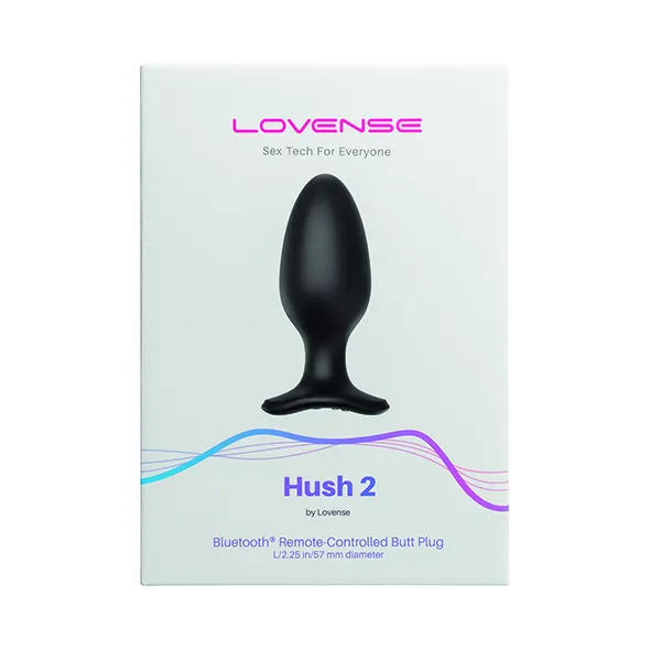 Lovense Hush 2 L - Korek analny, Czarny, 15 cm