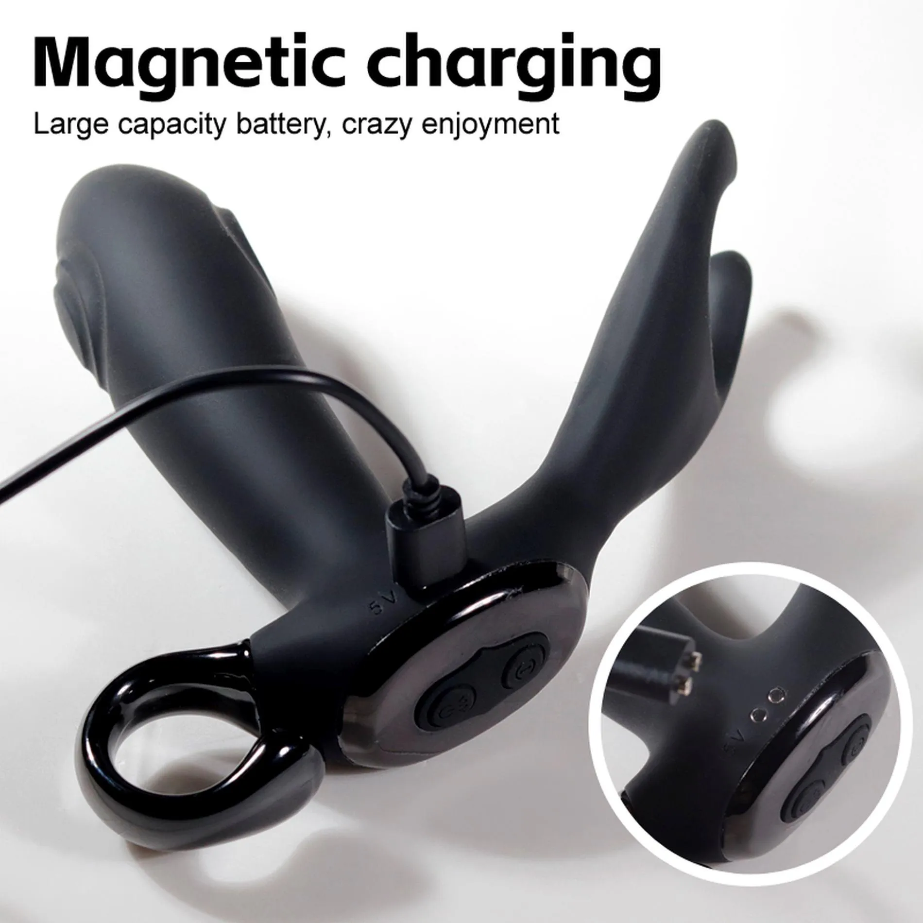 Стимулятор простати B - Series Cute Dual Tapping Anal, 10.1 см (чорний)