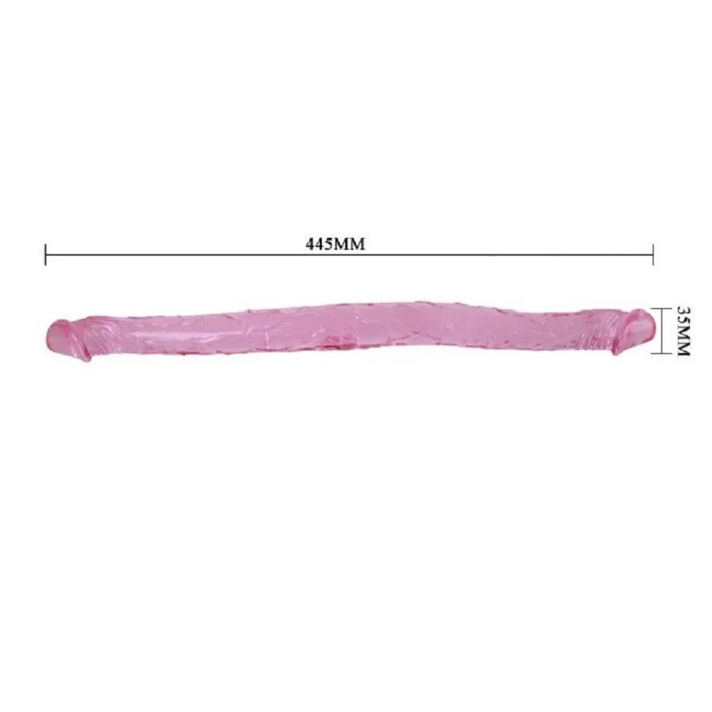 BAILE Double Dong - Dwustronny dildo B, Różowy, 44 cm