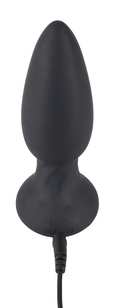 Black Velvets Rotating & Vibrating Plug - Korek analny, Czarny, 14 cm