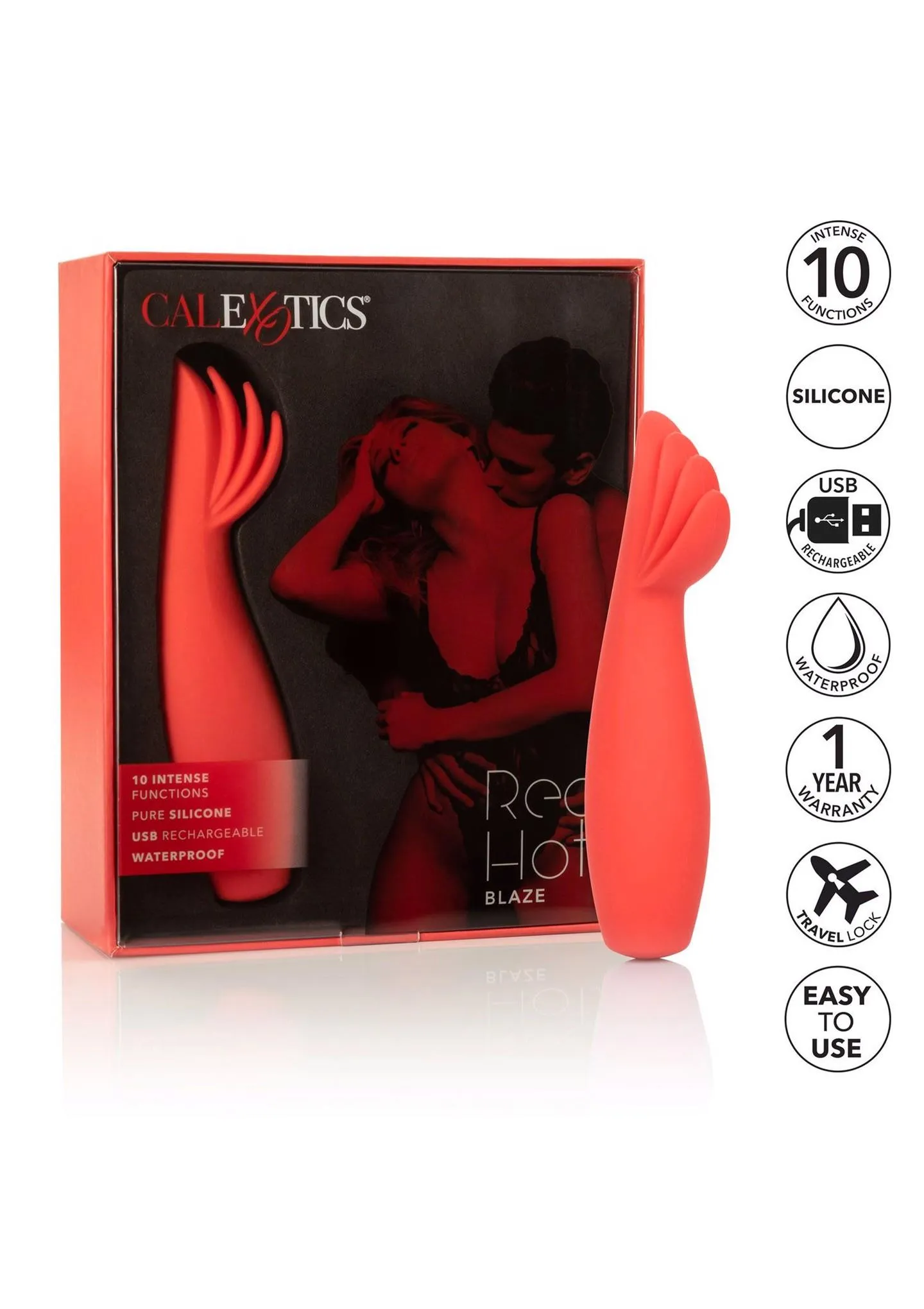 Вібратор Calexotics Red Hot Blaze Red, 14 см (червоний)
