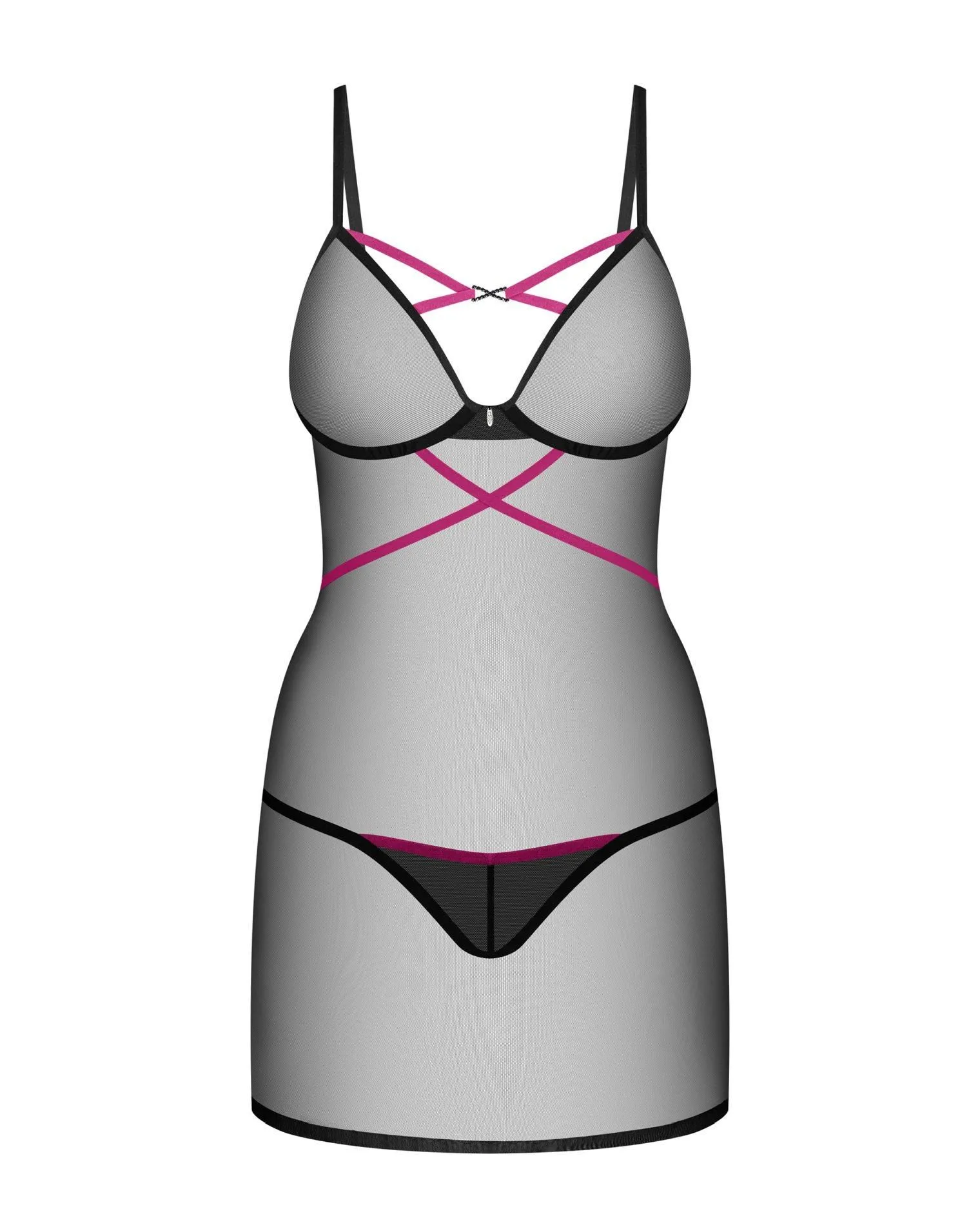 Комплект білизни Obsessive Novenes, XS/S (чорний)