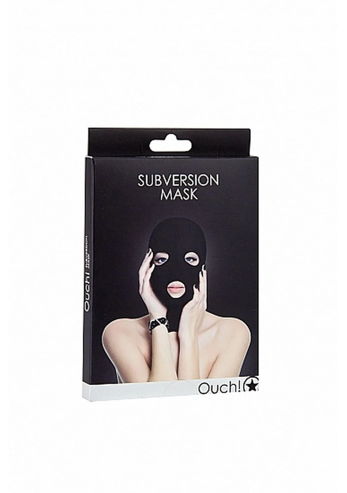 Ouch Subversion Mask - Maska na głowę z otworami na oczy i, Czarny, 39.5 cm
