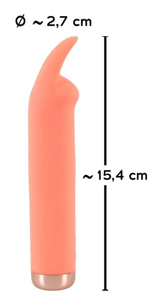 Вібратор для клітора Peachy Mini Tickle Bunny, 15,4 см (помаранчевий)