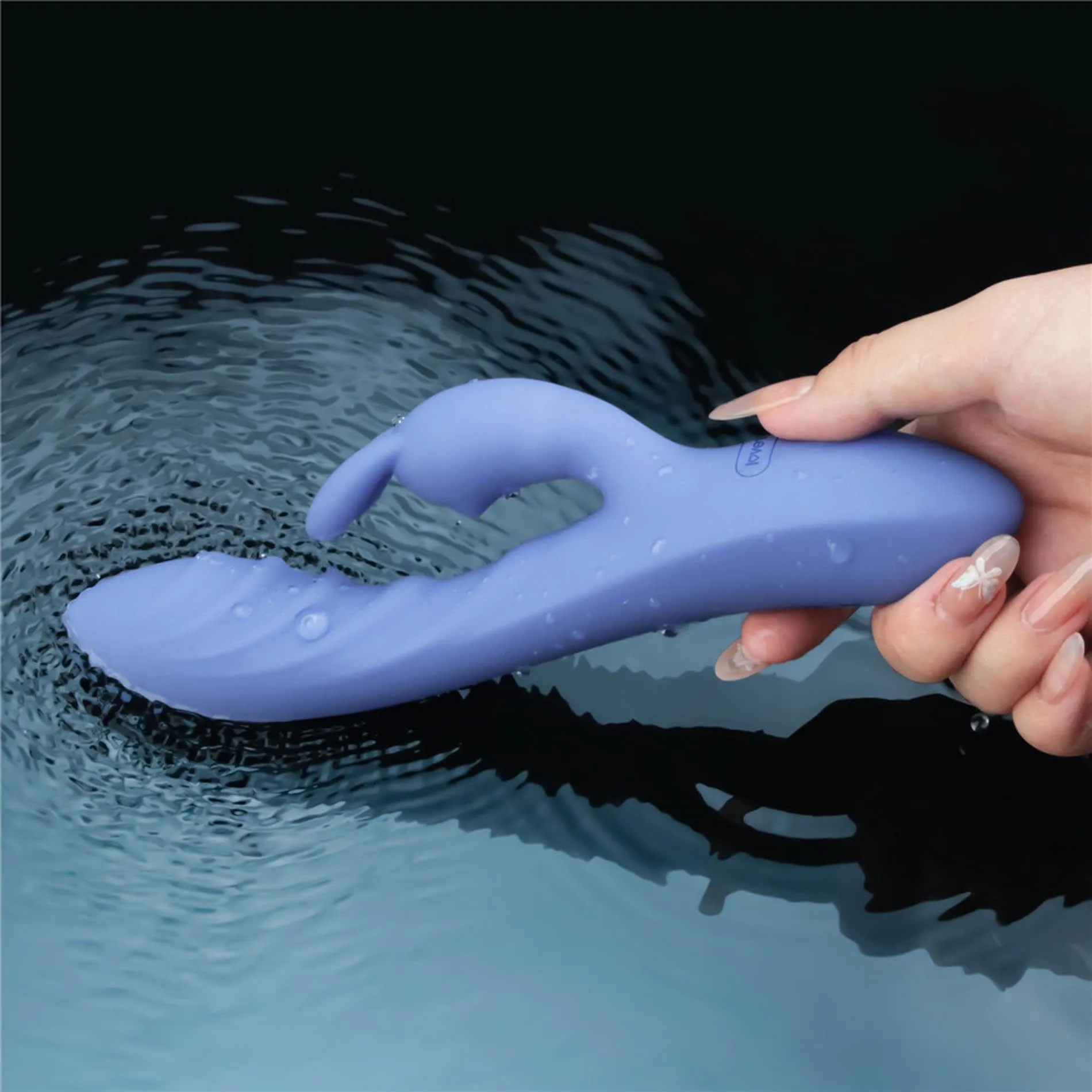 Вібратор L'Allure Swirl Rechargeable, 20.5 см (блакитний)
