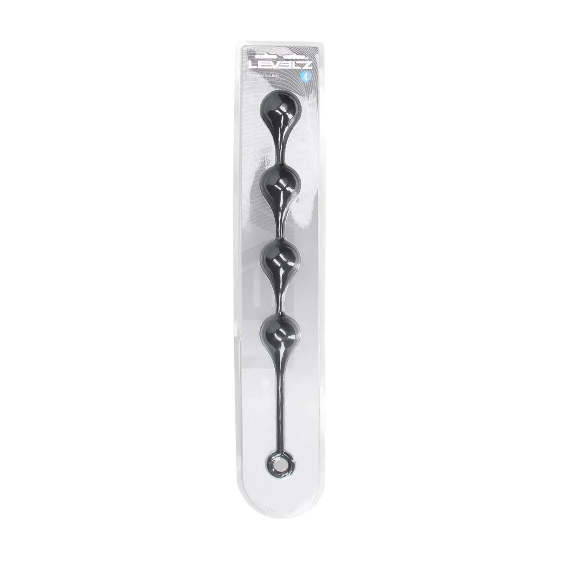 Анальные шарики Levelz by Shots Waterdrop Silicone Anal Balls XL, 49 см (черный)