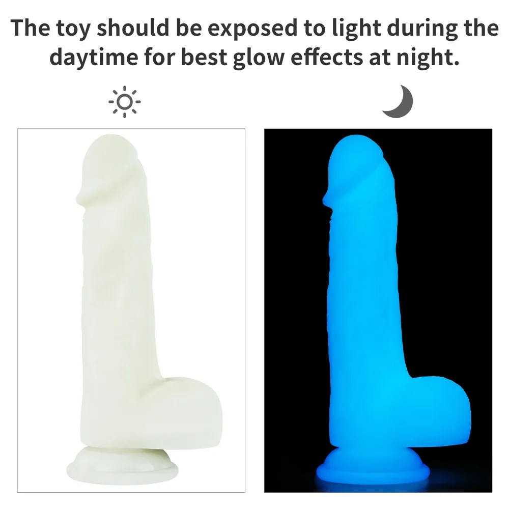 Lovetoy Lumino Play - Neonowe dildo, Niebieski, 20, 9 cm, 20, 9 cm