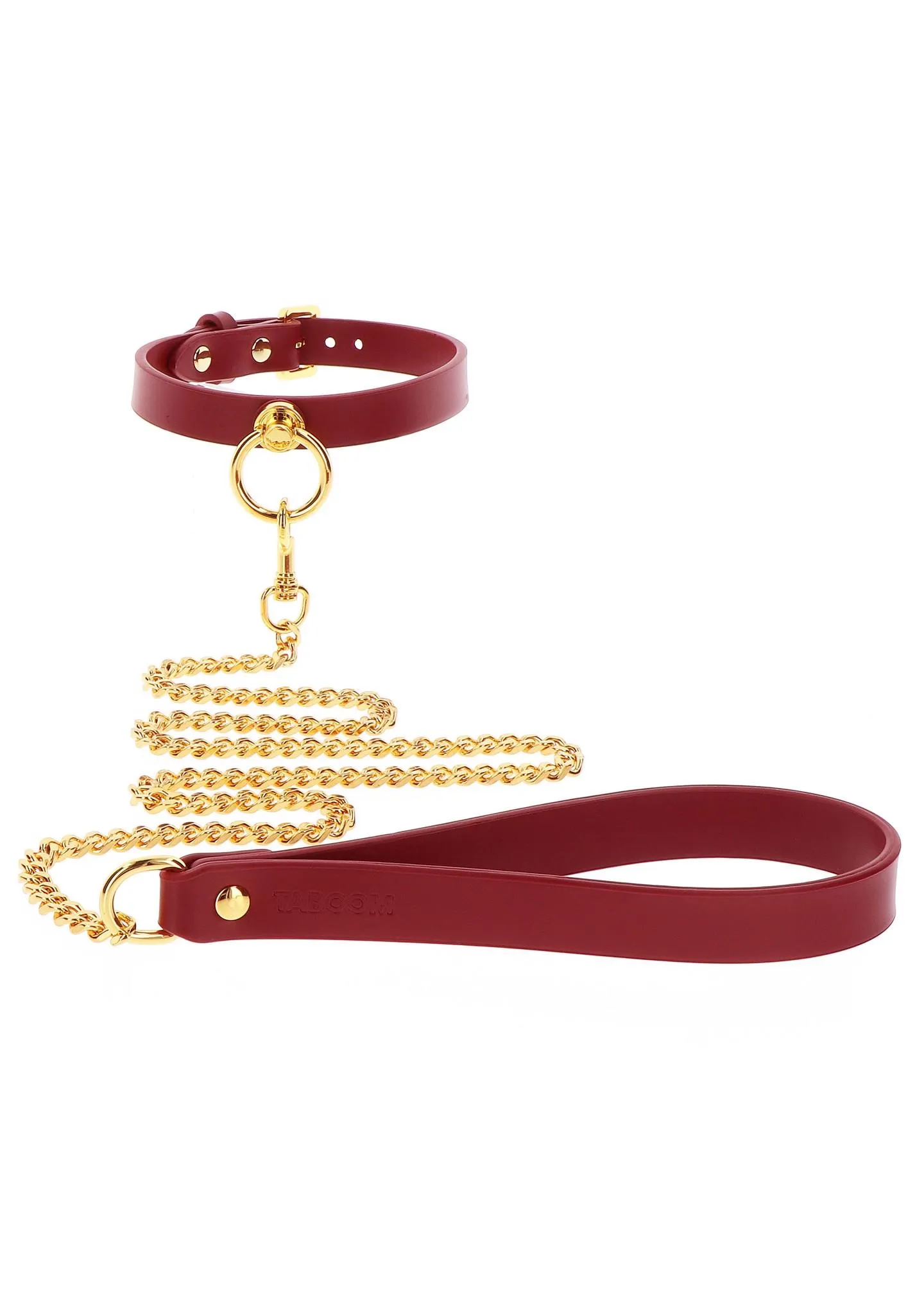 Ошейник с поводком Taboom O-Ring Collar and Chain Leash (красный)