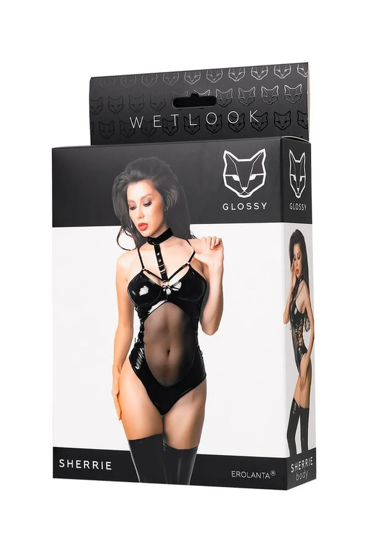 Glossy Wetlook Sherrie - Body, XL
