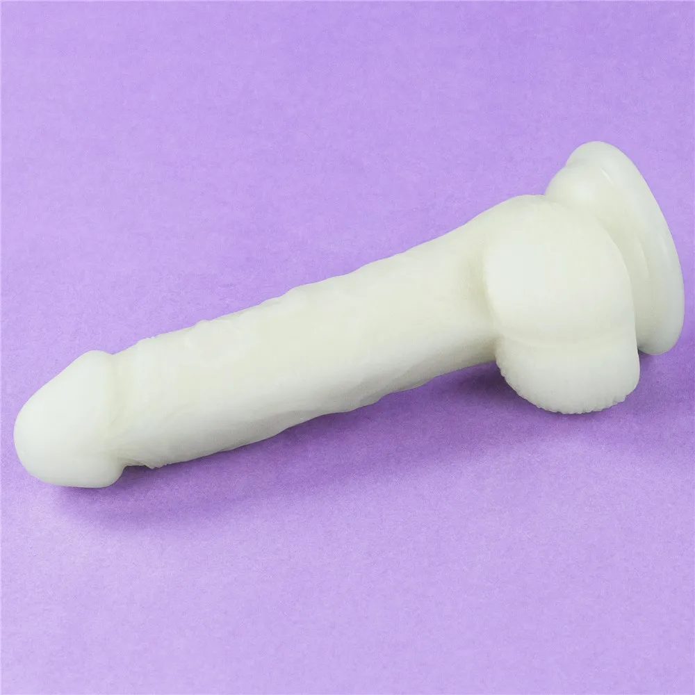 Неоновый фаллоимитатор LoveToy Lumino Play, 18 см (синий)