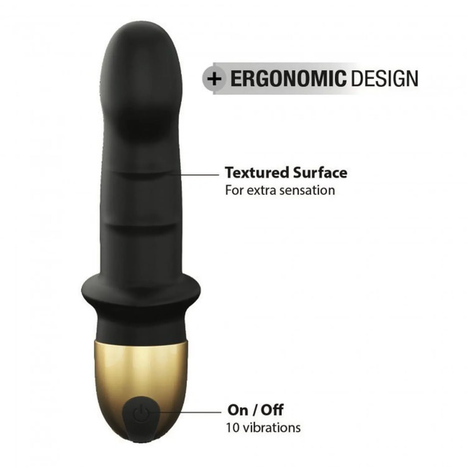 Вібратор Dorcel Mini Lover 2.0, 16,5 см (чорний)