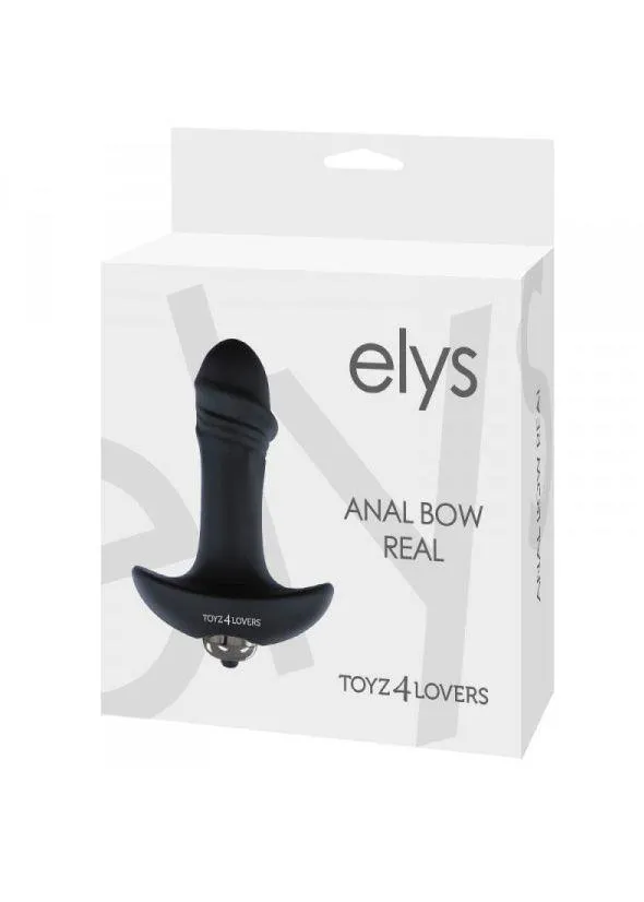 Анальный вибратор Elys Anal Bow Real, 10 см (черный)