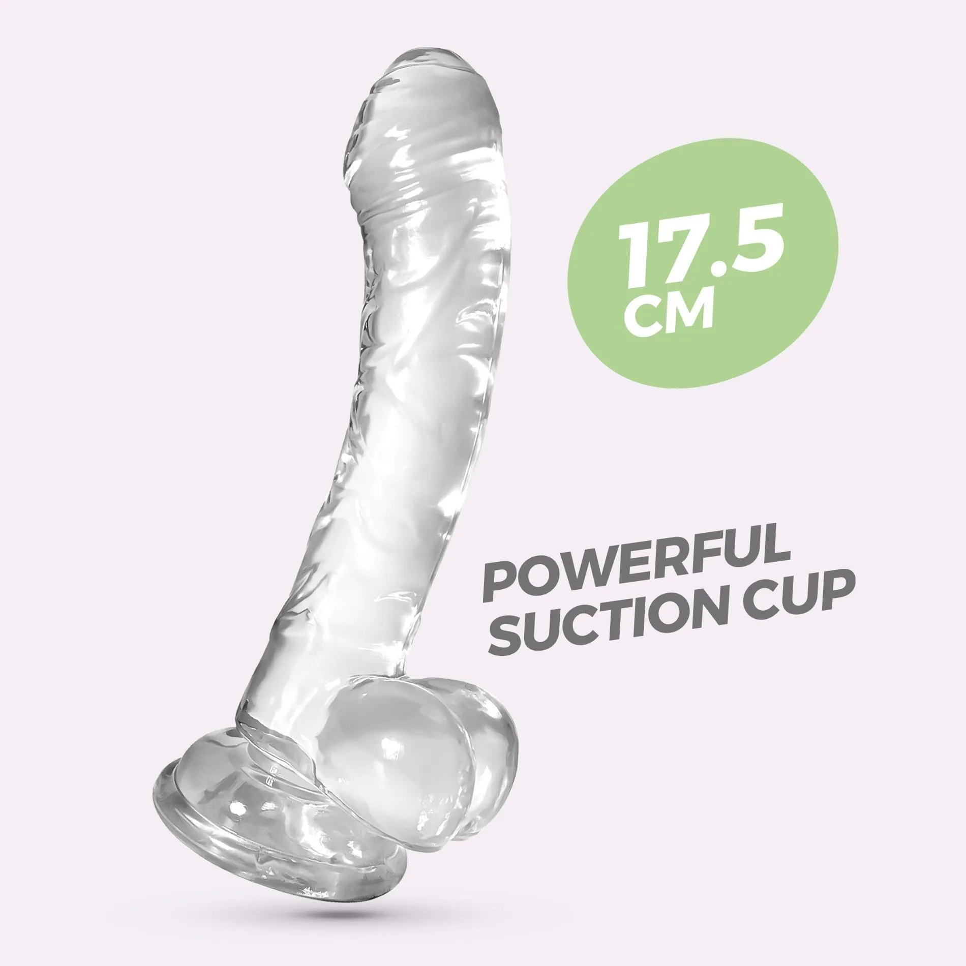 Фалоімітатор Crushious Hudini Jelly, 17.5 см (прозорий)
