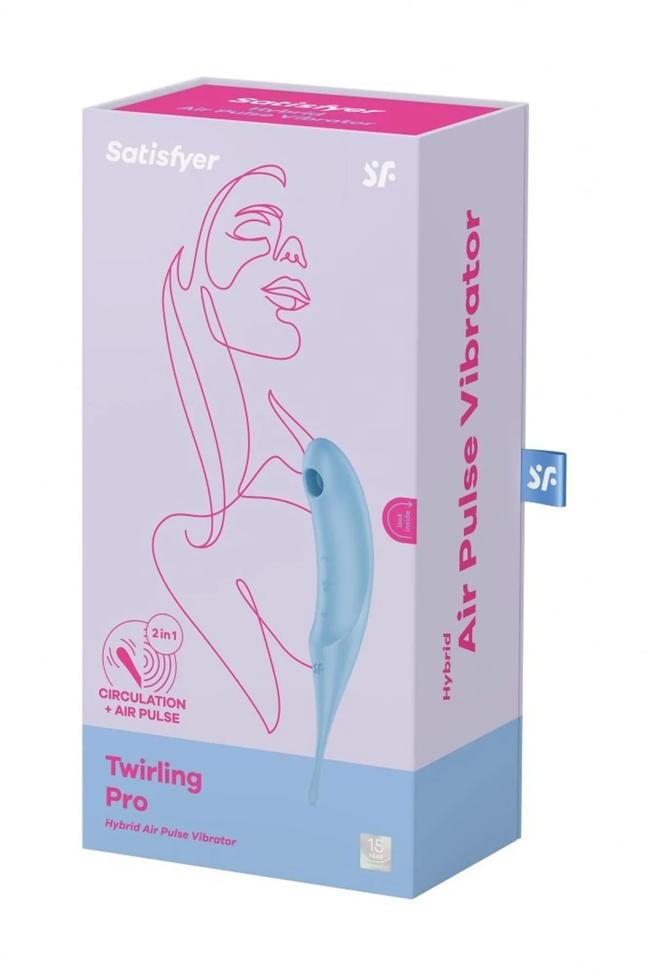 Вакуумний стимулятор клітора з вібрацією Satisfyer Twirling Pro (блакитний)